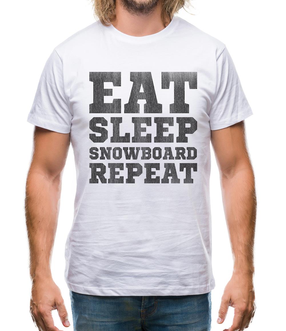 Eat Sleep Snowboard Repeat Mens T-Shirt