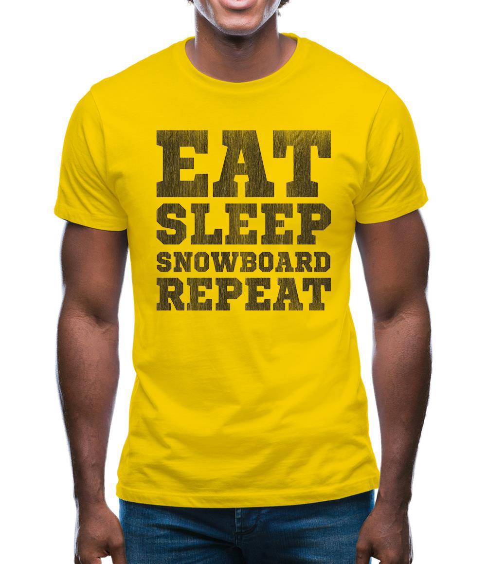 Eat Sleep Snowboard Repeat Mens T-Shirt