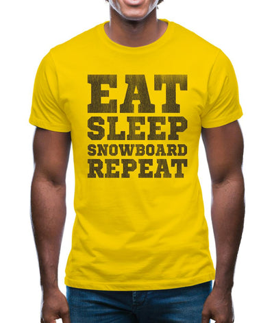 Eat Sleep Snowboard Repeat Mens T-Shirt