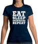 Eat Sleep Snowboard Repeat Womens T-Shirt