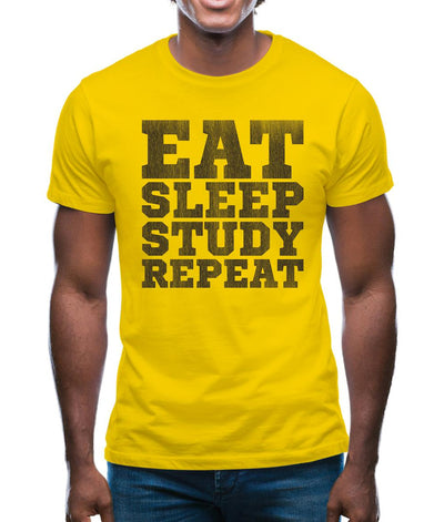 Eat Sleep Study Repeat Mens T-Shirt