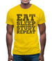 Eat Sleep Study Repeat Mens T-Shirt