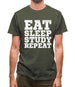 Eat Sleep Study Repeat Mens T-Shirt