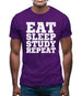 Eat Sleep Study Repeat Mens T-Shirt