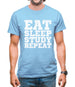 Eat Sleep Study Repeat Mens T-Shirt