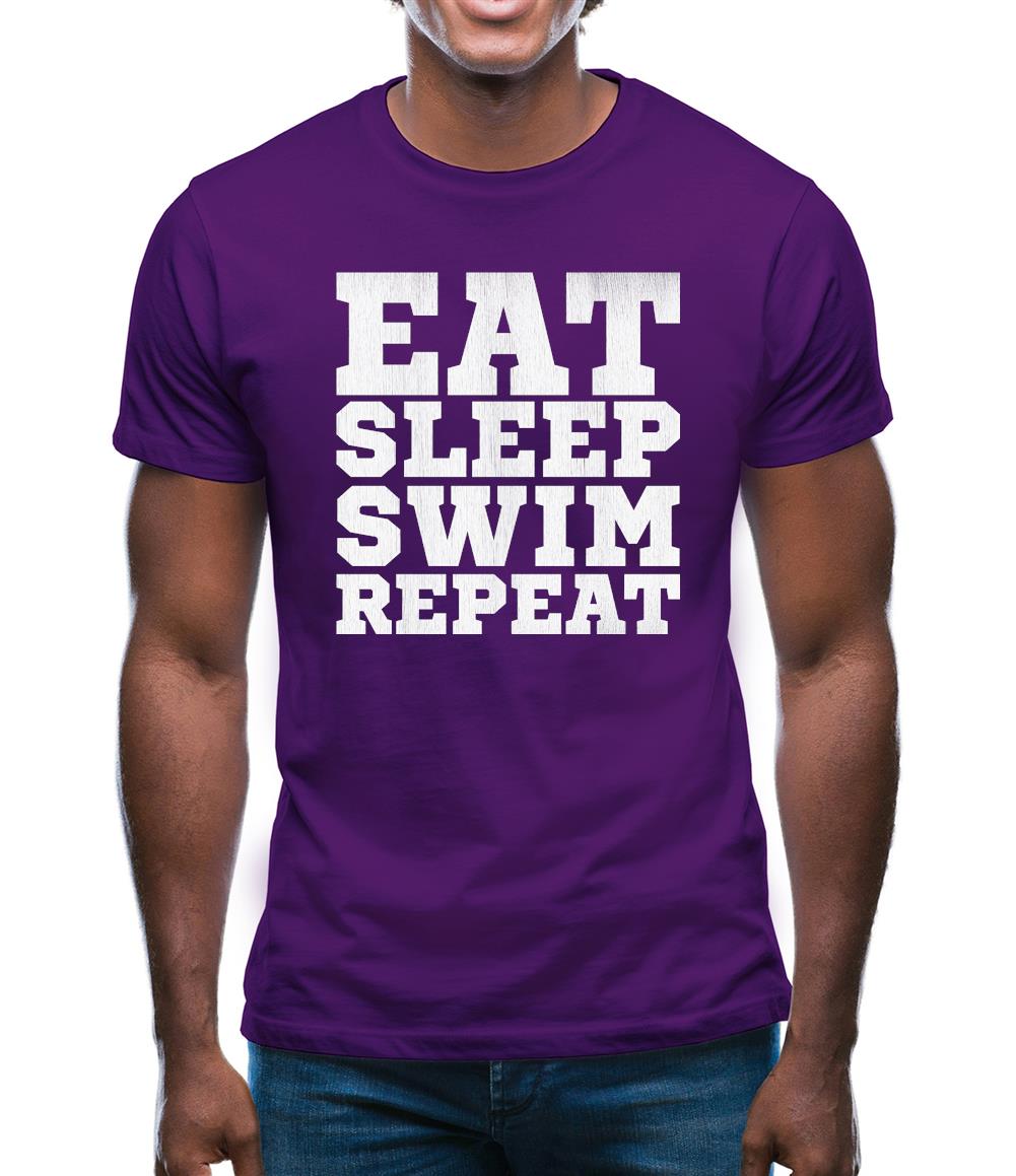 Eat Sleep Swim Repeat Mens T-Shirt