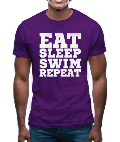 Eat Sleep Swim Repeat Mens T-Shirt