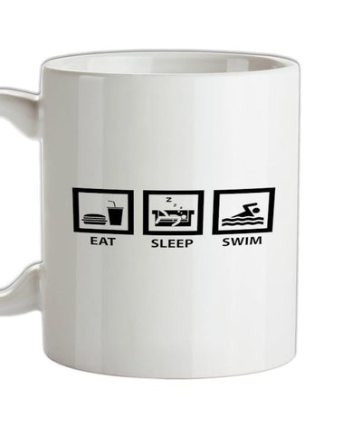 Eat Sleep Swim Ceramic Mug