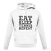 Eat Sleep Tennis Repeat unisex hoodie