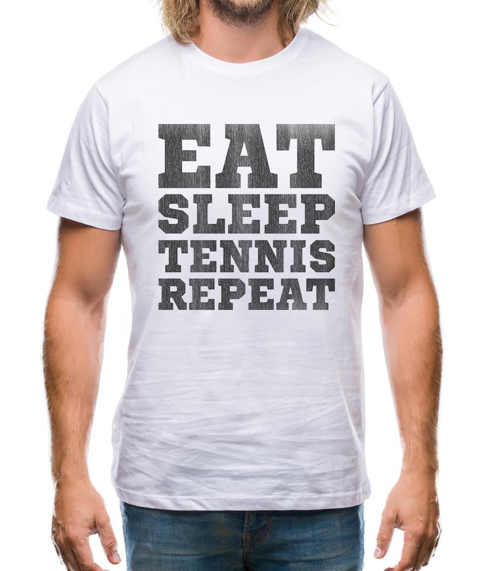 Eat Sleep Tennis Repeat Mens T-Shirt