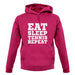 Eat Sleep Tennis Repeat unisex hoodie