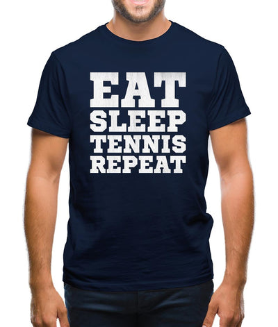 Eat Sleep Tennis Repeat Mens T-Shirt