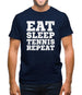 Eat Sleep Tennis Repeat Mens T-Shirt