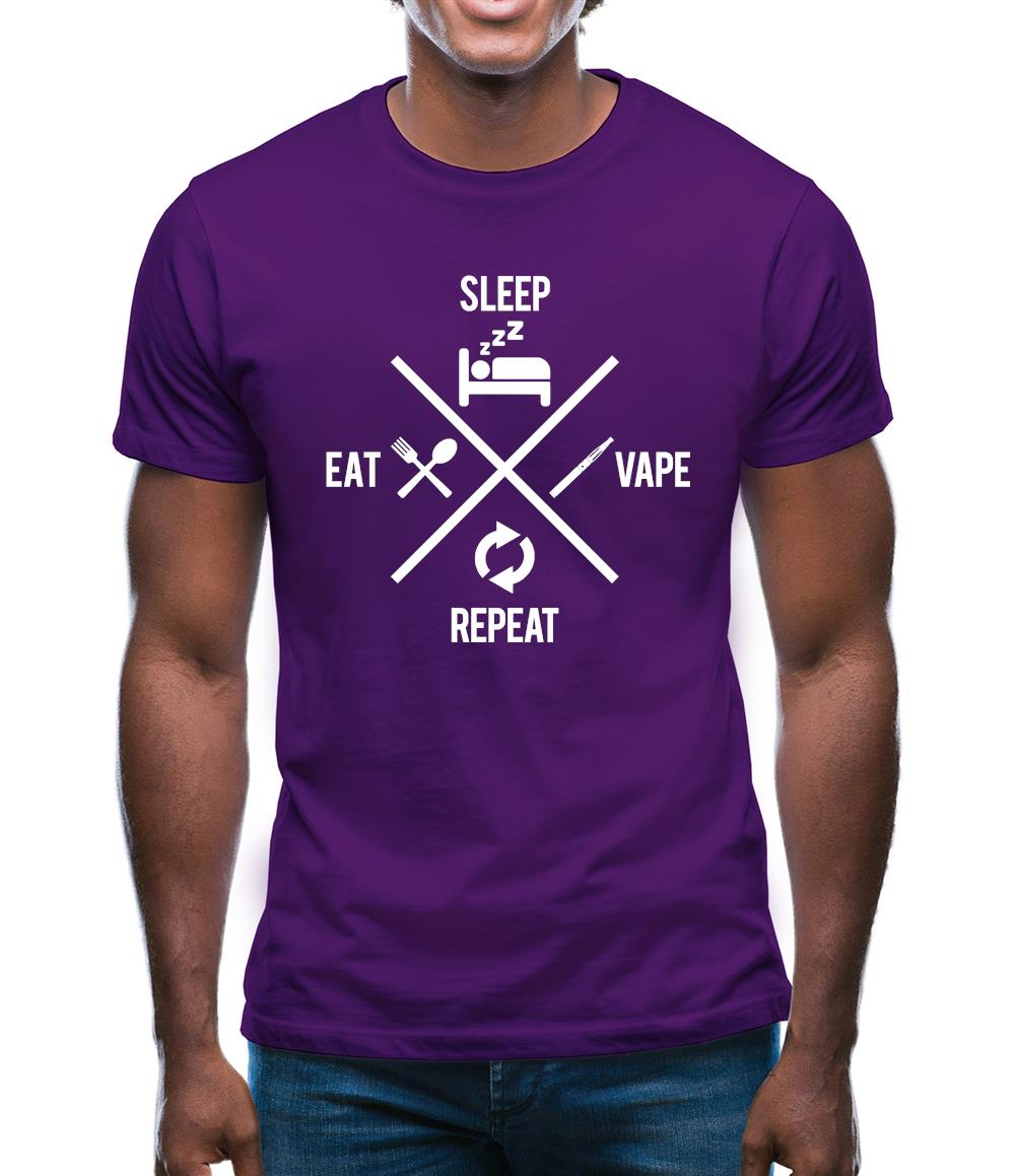 Eat Slaeep Vape Repeat Mens T-Shirt