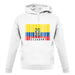 Ecuador Barcode Style Flag unisex hoodie