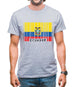 Ecuador Barcode Style Flag Mens T-Shirt