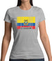 Ecuador Barcode Style Flag Womens T-Shirt