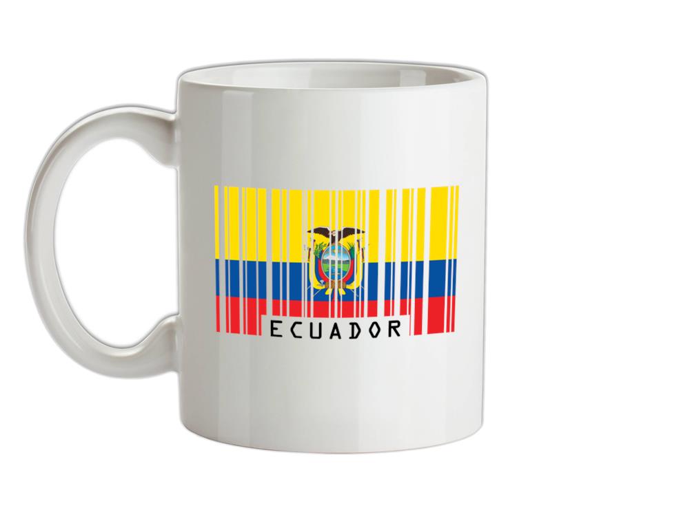 Ecuador Barcode Style Flag Ceramic Mug