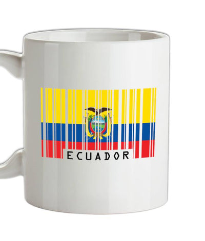 Ecuador Barcode Style Flag Ceramic Mug