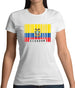 Ecuador Barcode Style Flag Womens T-Shirt