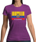 Ecuador Barcode Style Flag Womens T-Shirt