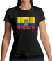 Ecuador Barcode Style Flag Womens T-Shirt