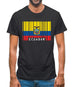 Ecuador Barcode Style Flag Mens T-Shirt