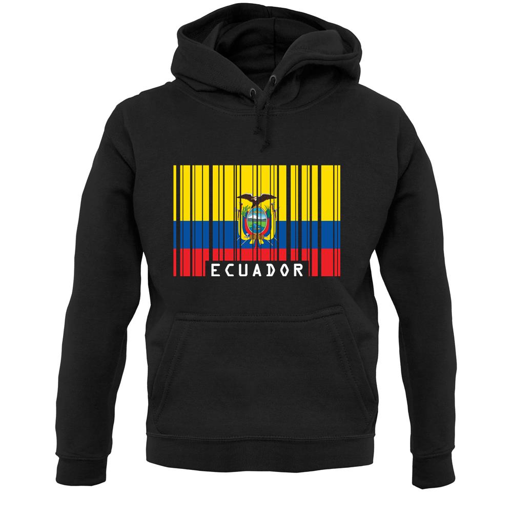 Ecuador Barcode Style Flag Unisex Hoodie