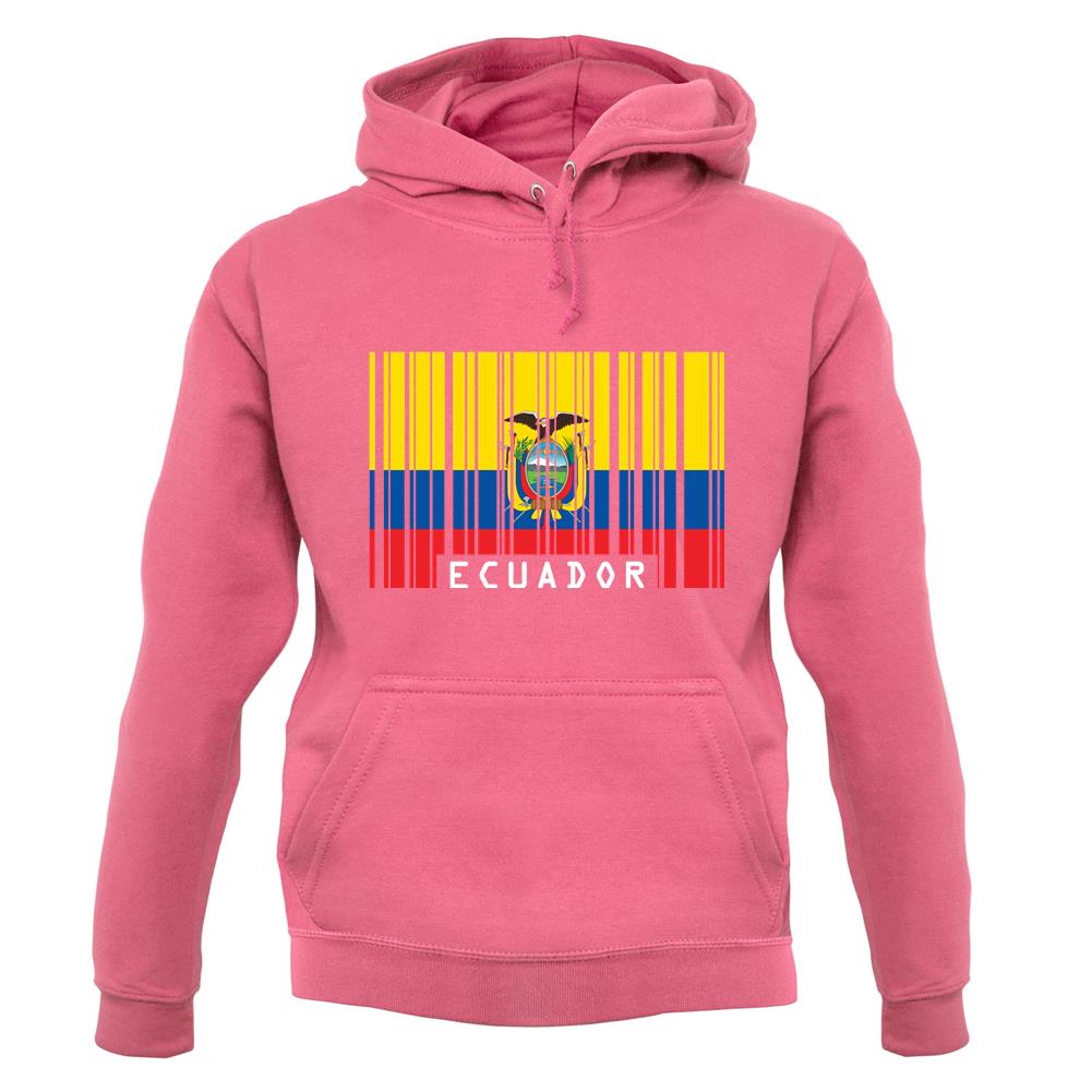 Ecuador Barcode Style Flag unisex hoodie