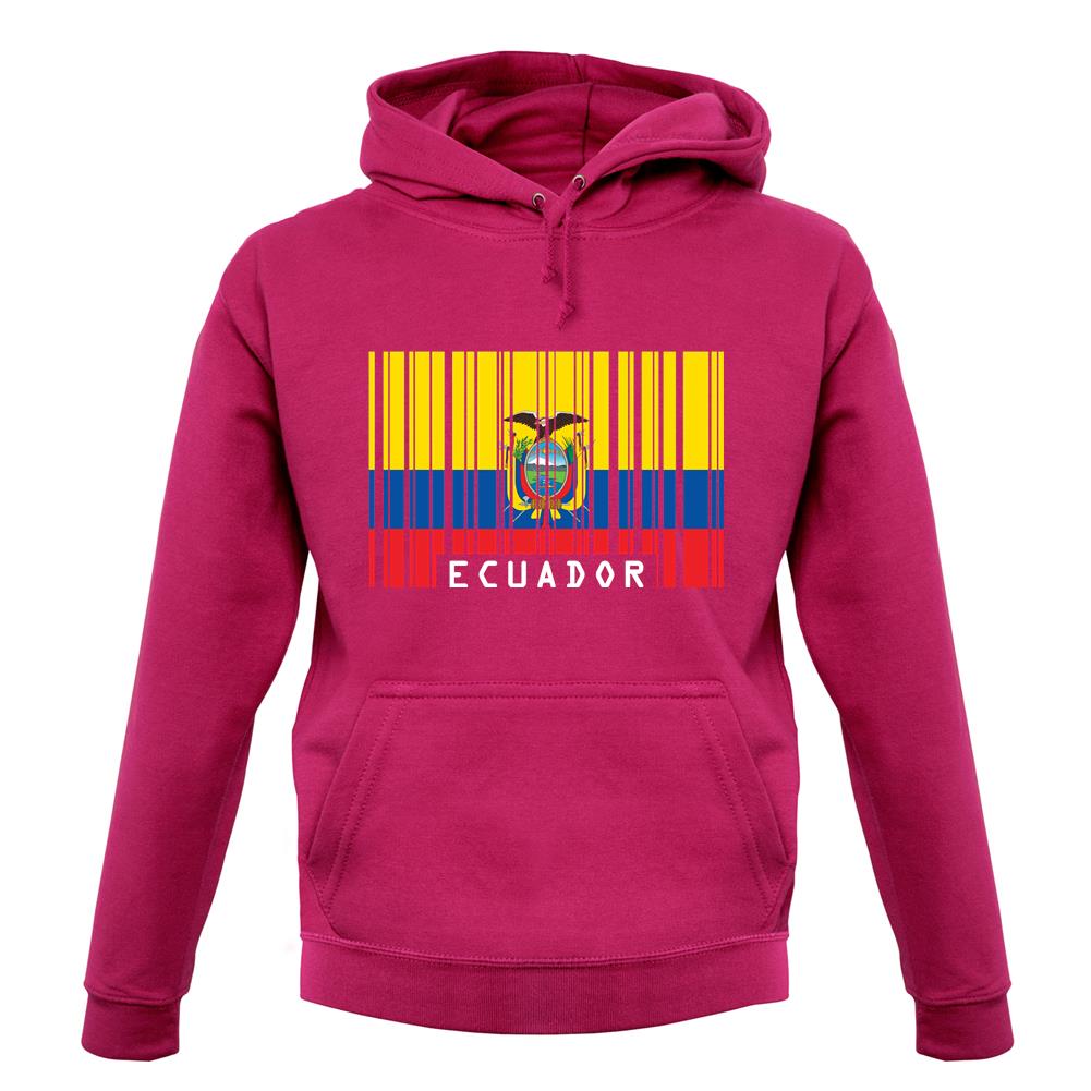 Ecuador Barcode Style Flag unisex hoodie
