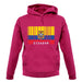 Ecuador Barcode Style Flag unisex hoodie