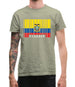 Ecuador Barcode Style Flag Mens T-Shirt