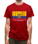 Ecuador Barcode Style Flag Mens T-Shirt