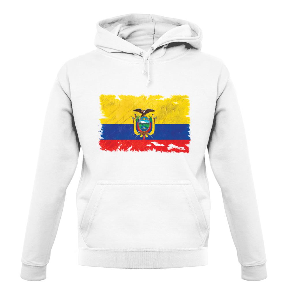 Ecuador Grunge Style Flag unisex hoodie