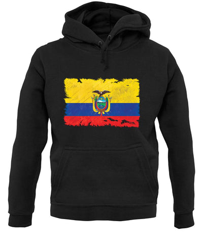 Ecuador Grunge Style Flag unisex hoodie