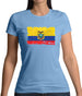 Ecuador Grunge Style Flag Womens T-Shirt
