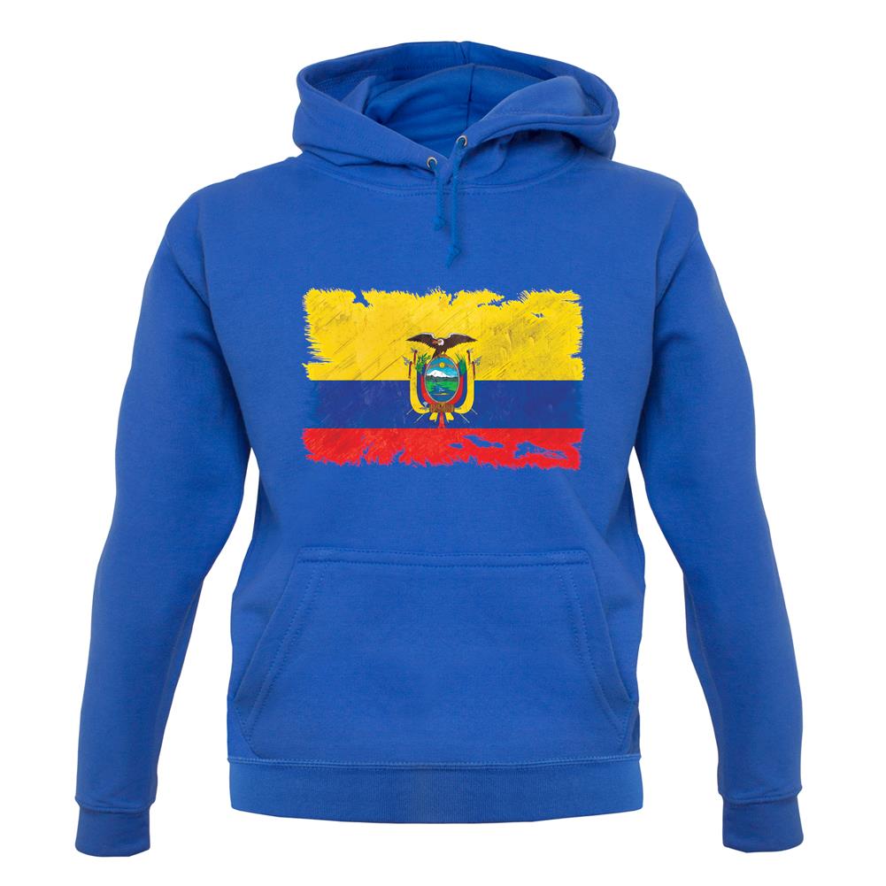 Ecuador Grunge Style Flag unisex hoodie