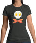 Eggs Bacon Skull And Bones Womens T-Shirt