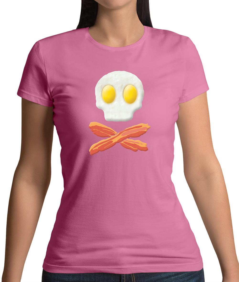 Eggs Bacon Skull And Bones Womens T-Shirt