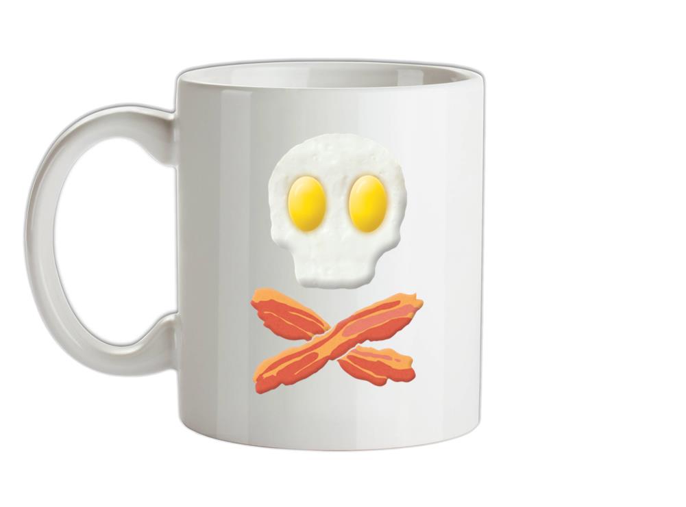 Eggs Bacon Skull and Bones Ceramic Mug