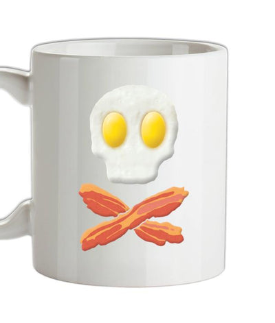 Eggs Bacon Skull and Bones Ceramic Mug