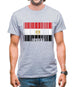 Egypt Barcode Style Flag Mens T-Shirt
