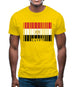 Egypt Barcode Style Flag Mens T-Shirt