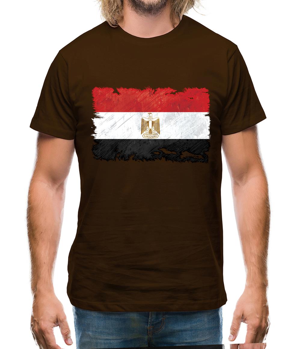 Egypt Grunge Style Flag Mens T-Shirt
