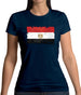Egypt Grunge Style Flag Womens T-Shirt