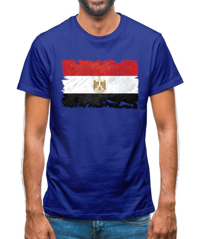 Egypt Grunge Style Flag Mens T-Shirt