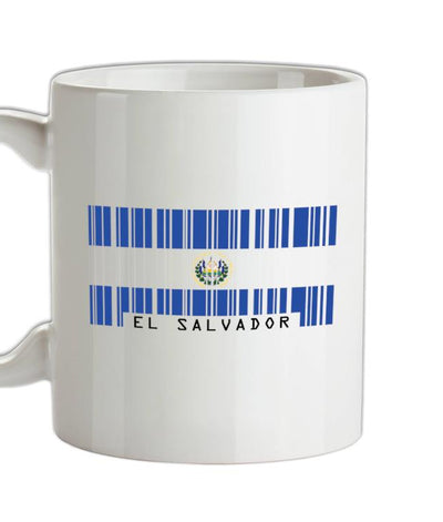 El Salvador Barcode Style Flag Ceramic Mug