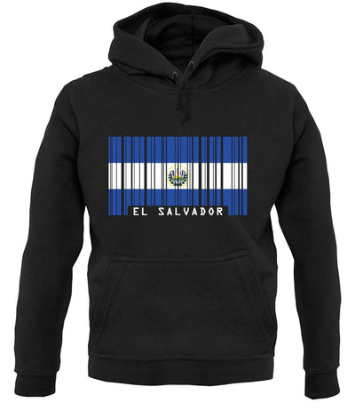 El Salvador  Barcode Style Flag unisex hoodie