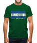 El Salvador  Barcode Style Flag Mens T-Shirt