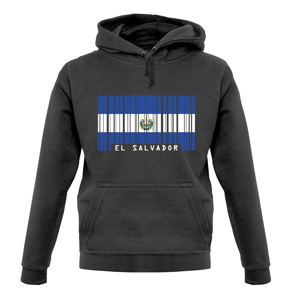 El Salvador  Barcode Style Flag unisex hoodie